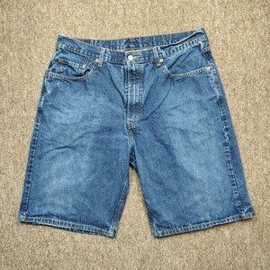 VIntage LEVI'S 569 Jean Shorts Men's 36 Blue Loose Straight Cotton Denim Y2K
